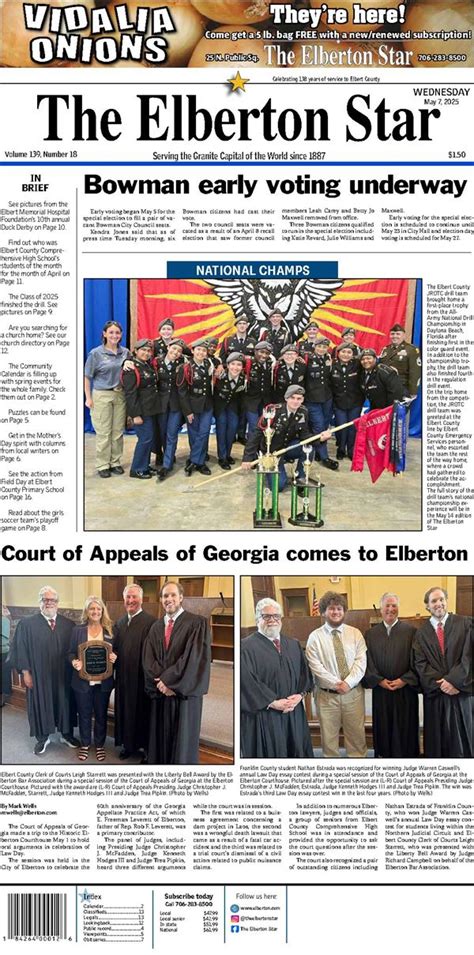 elberton star online newspaper.